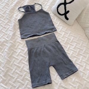 New ribbed workout outfit.